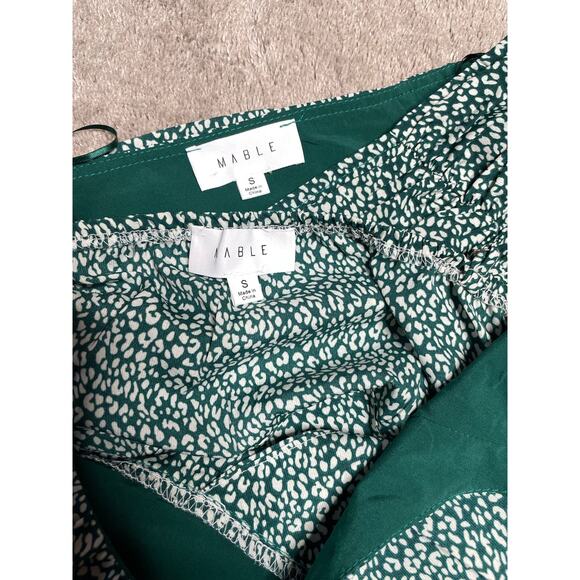 MABLE Matching Mini Skirt Set Green Womens Size Small - Picture 2 of 6